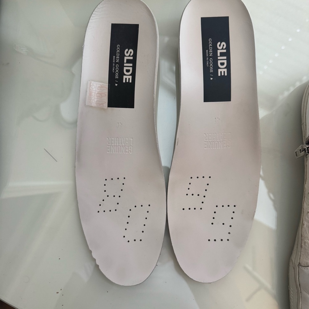 Golden Goose White Patchwork Slide Sneakers - Picture 7 of 9